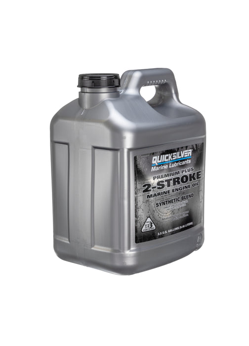Quicksilver 2-Stroke Premium Plus Synthetic Blend Marine Engine Oil, 2.5 Gallon