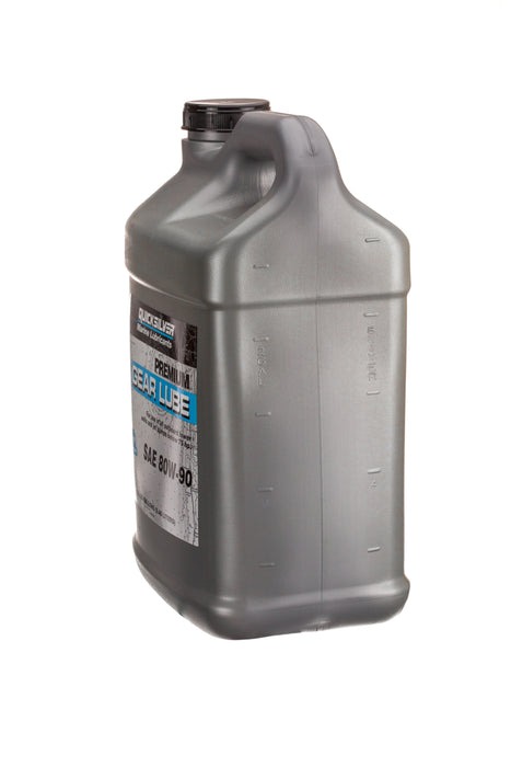 Quicksilver 80W-90 Premium Gear Lube for Outboards and Sterndrives, 2.5 Gallon
