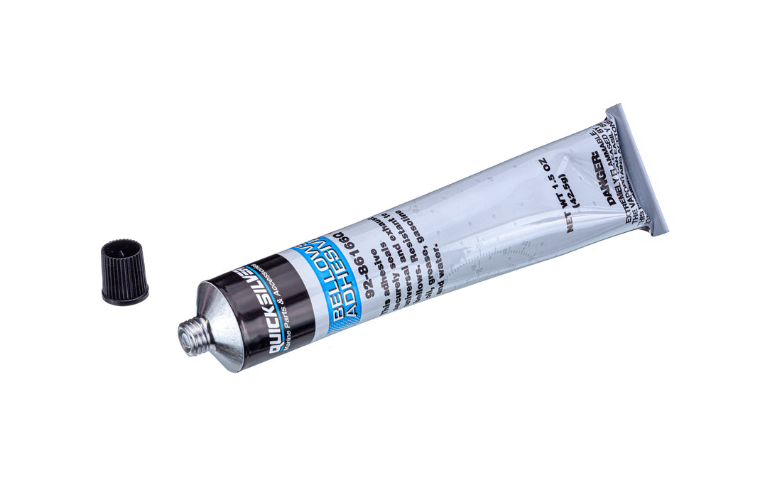Quicksilver 86166Q1 Bellows Adhesive, Resistant to Oil, Grease, Gasoline and Water, 1.5 oz Tube