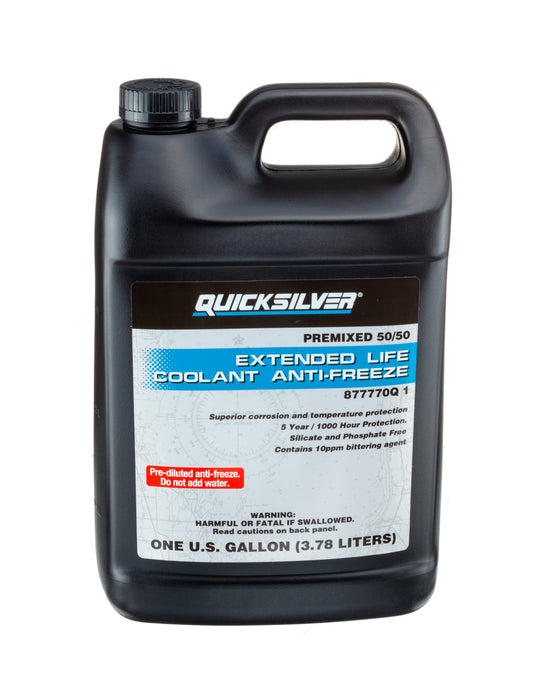 Quicksilver 877770Q1 Extended Life Coolant Anti-Freeze, Pre-Diluted 50/50, 1 Gallon