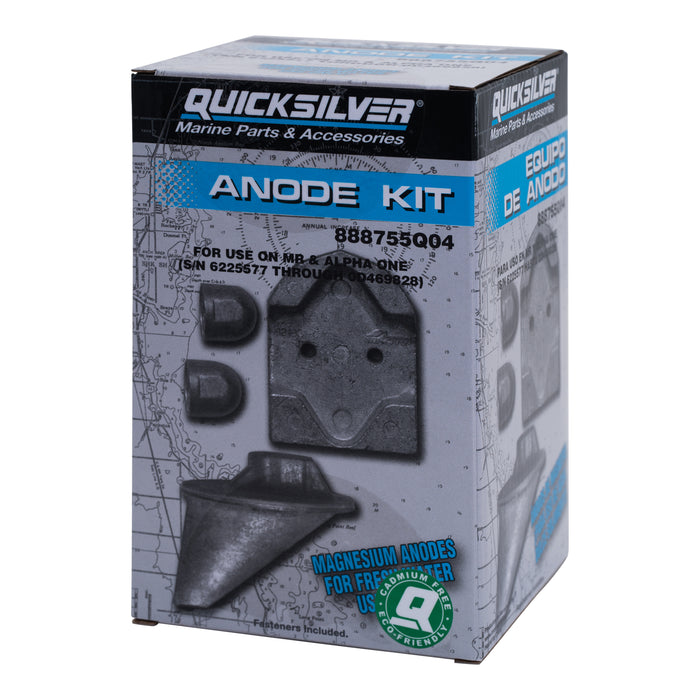 Quicksilver 888755Q04 Magnesium Anode Kit for Select MerCruiser MR and Alpha One Drives, 1984-1991