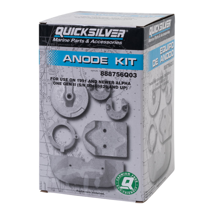 Quicksilver 888756Q03 Aluminum Anode Kit for Alpha One Gen II Drives