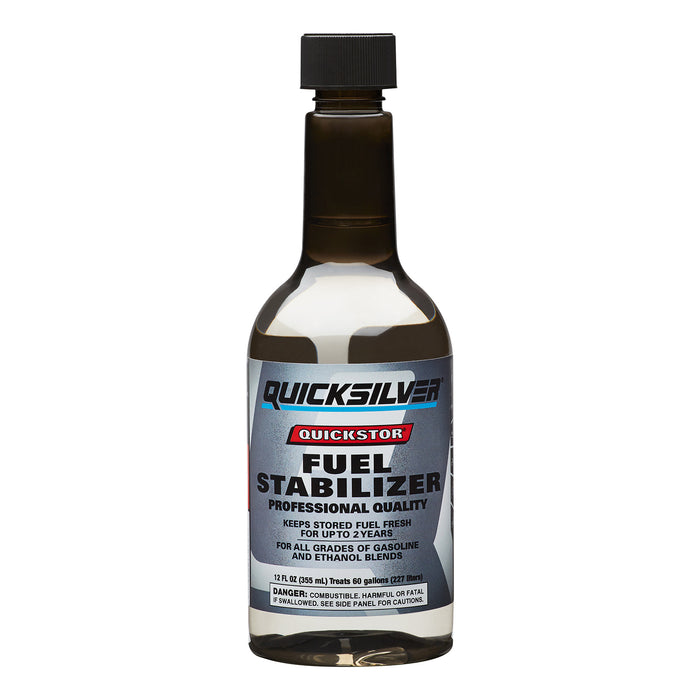 Quicksilver 8M0047922 Quickstor Fuel Treatment and Stabilizer, 12 oz
