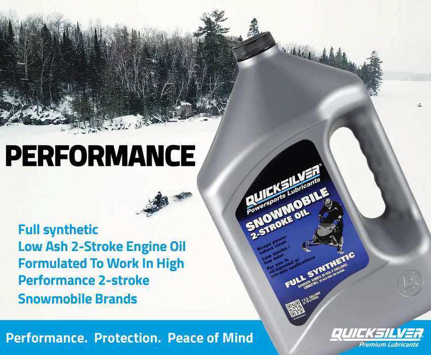Quicksilver 2-StrokeFull Synthetic Snowmobile Oil, 1 Gallon