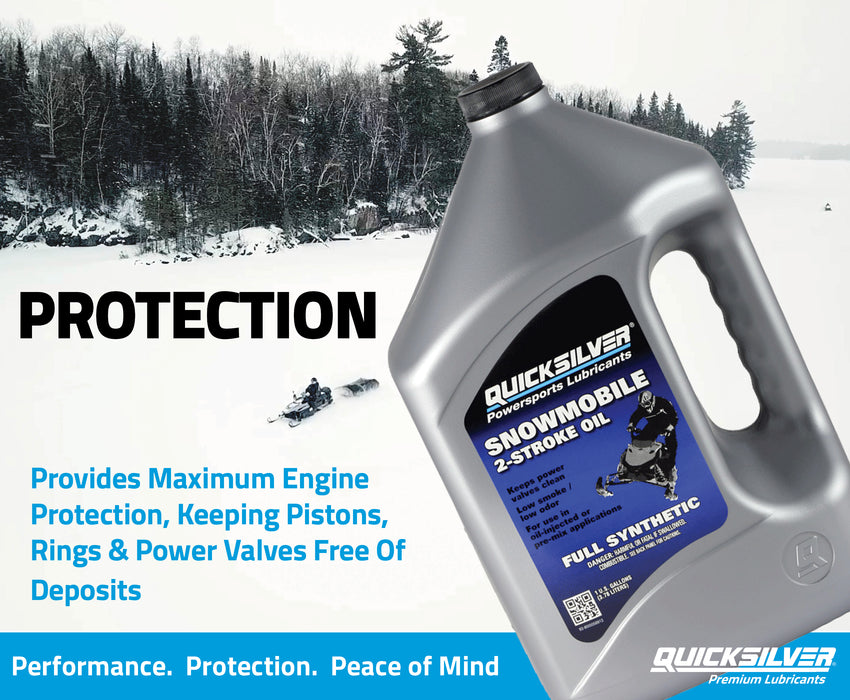 Quicksilver 2-StrokeFull Synthetic Snowmobile Oil, 1 Gallon