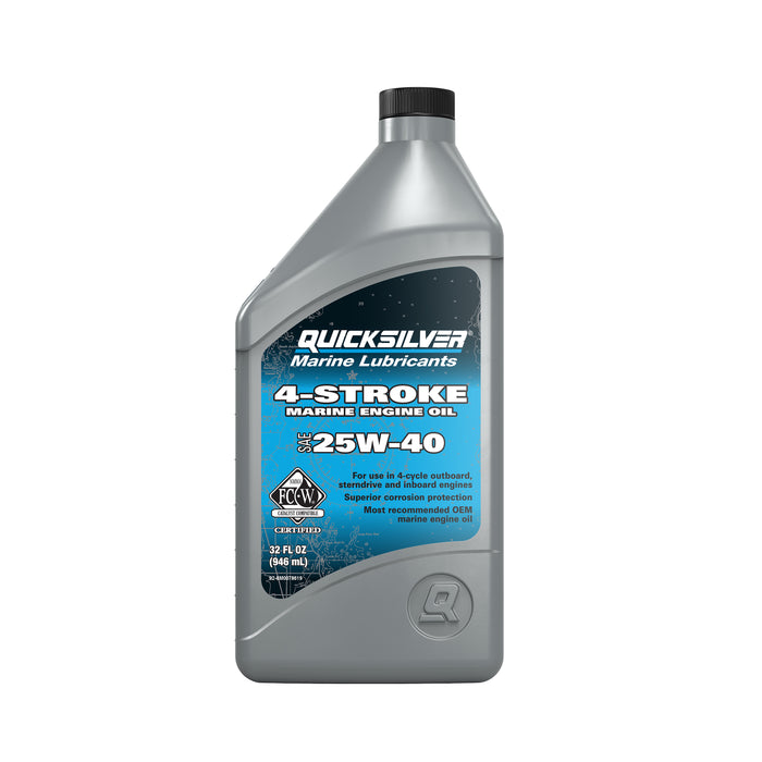 Quicksilver 25W-40 Marine Engine Oil, 1 Qt.