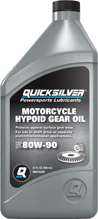 Quicksilver 80W-90 Motorcycle Hypoid Gear Oil, 1 Quart