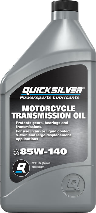 Quicksilver 85W-140 Motorcycle Transmission Oil, 1 Quart