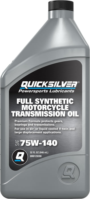 Quicksilver 75W-140 Motorcycle Transmission Oil, 1 Quart