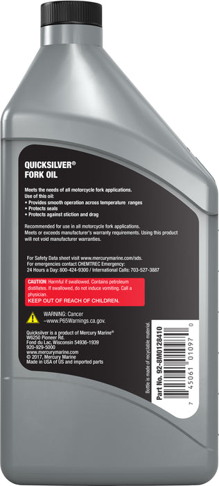 Quicksilver 8M0128410 Motorcycle Fork Oil, 1 Quart