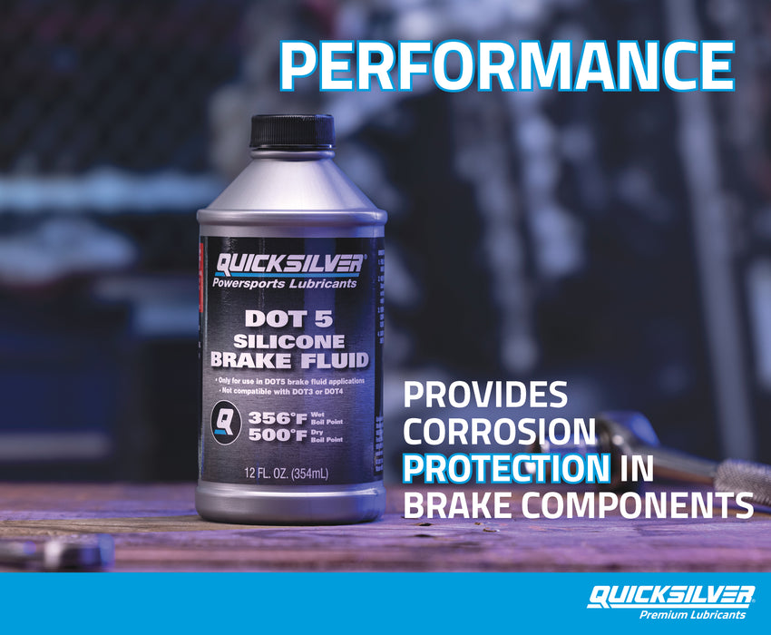 Quicksilver 8M0128419 DOT 5 Brake Fluid, 12oz