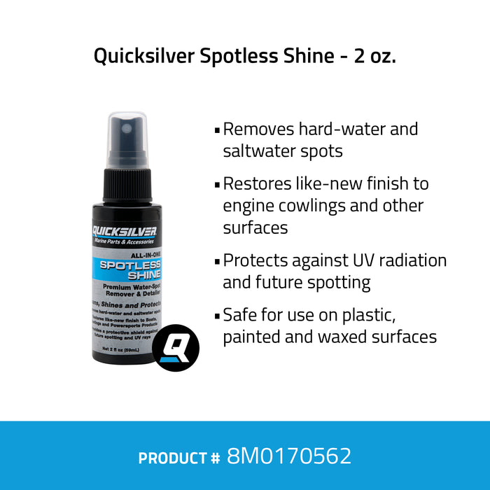Quicksilver 8M0170562 Spotless Shine, 2 oz.