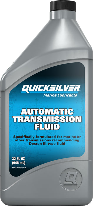 Quicksilver 8M0175441 Automatic Transmission Fluid, 1 Quart