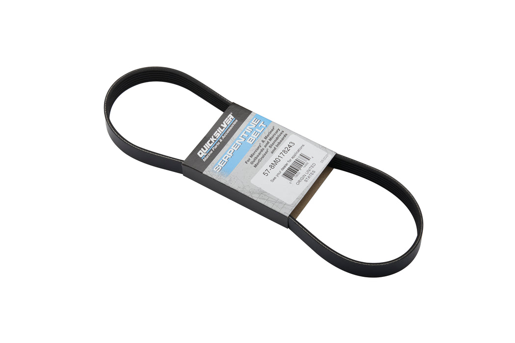 Quicksilver 8M0178243 Alternator Belt for Select Mercury 350-400 5.7L, 600HP Verado & 500HP SeaPro Outboards