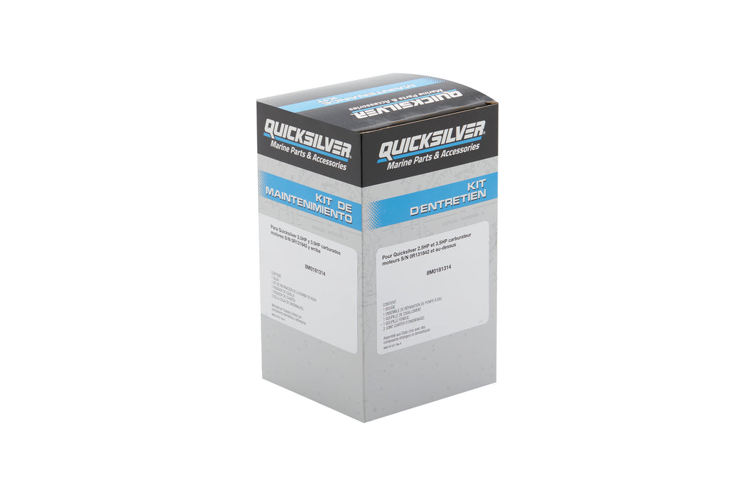 Quicksilver 8M0181314 Outboard Service Kit for Mercury 2.5/3.5hp Carbureted Outboards