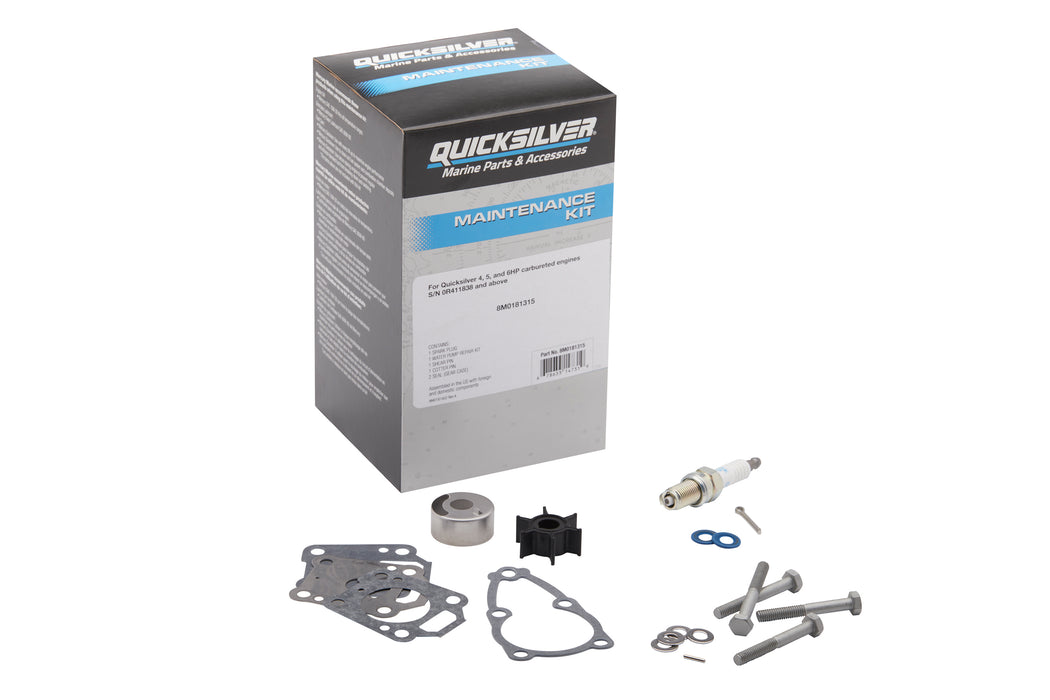 Quicksilver 8M0181315 Outboard Service Kit for Mercury 4-6hp Carbureted Outboards