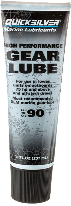 Quicksilver SAE 90 High Performance Gear Lube for Outboards and Sterndrives, 8 oz