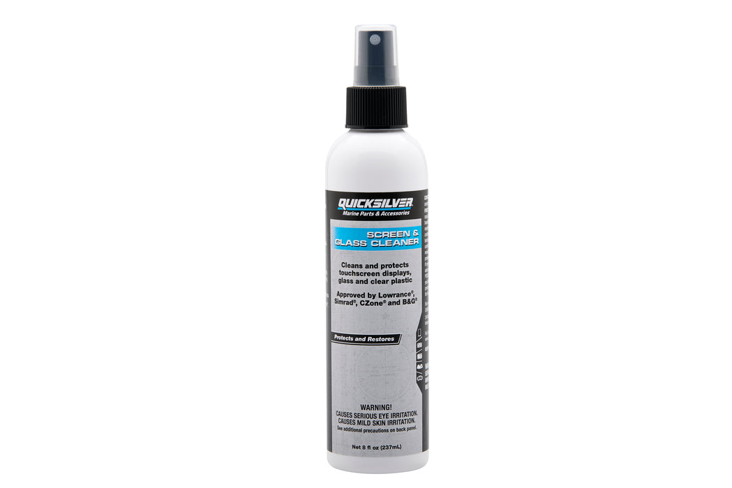 Quicksilver 8M0224418 Screen & Glass Cleaner for Marine Electronics, Windshields and Mirrors, 8 oz