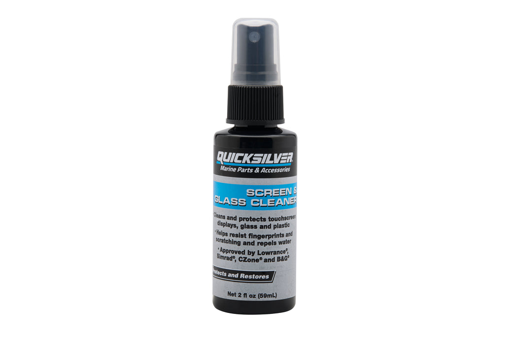 Quicksilver 8M0224419 Screen & Glass Cleaner for Marine Electronics, Windshields and Mirrors, 2 oz