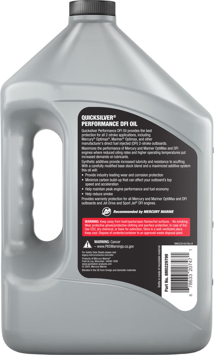 Quicksilver DFI 2-Stroke Marine Outboard Engine Oil, 1 Gallon
