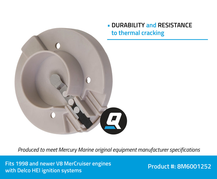 Quicksilver 8M6001252 Rotor for MerCruiser V8 Engines Made by GM with Delco High Energy Ignition (HEI) Systems