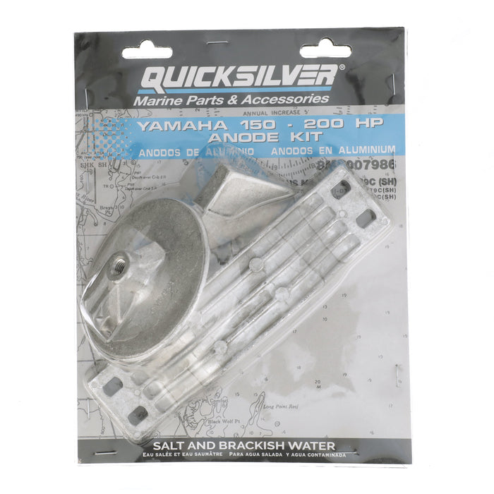 Quicksilver 8M6007986 Aluminum Anode Kit for Yamaha 150hp Outboards
