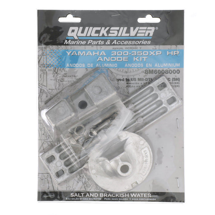 Quicksilver 8M6008000 Aluminum Anode Kit for Yamaha 300-350 Xp Outboards