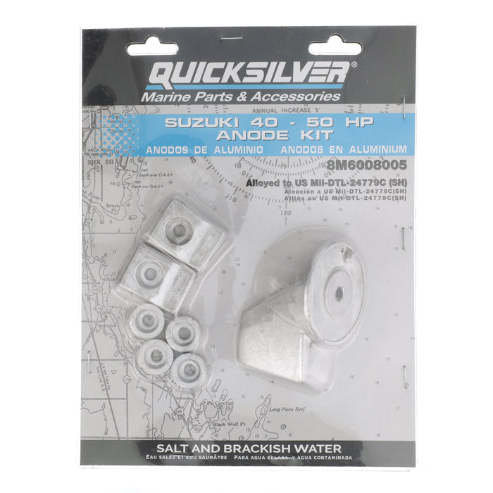 Quicksilver 8M6008005 Aluminum Anode Kit for Suzuki 40-50hp Outboards