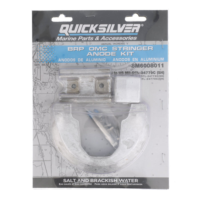 Quicksilver 8M6008011 Aluminum Anode Kit for BRP/OMC Stringer Sterndrives