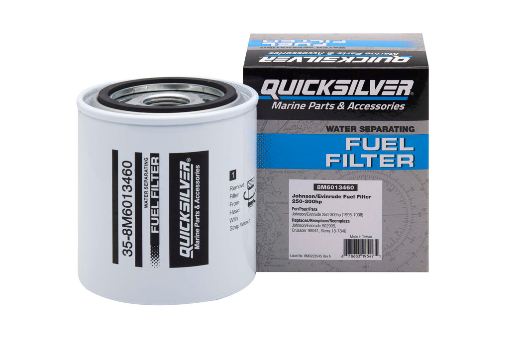 Quicksilver 8M6013460 Water Separating Fuel Filter, Johnson/Evinrude 250-300hp