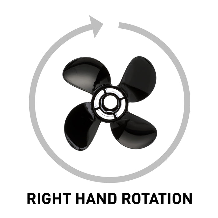 Quicksilver Nemesis 4-Blade Aluminum Propeller, 10.6" Diameter x 11" Pitch, Right Hand Rotation