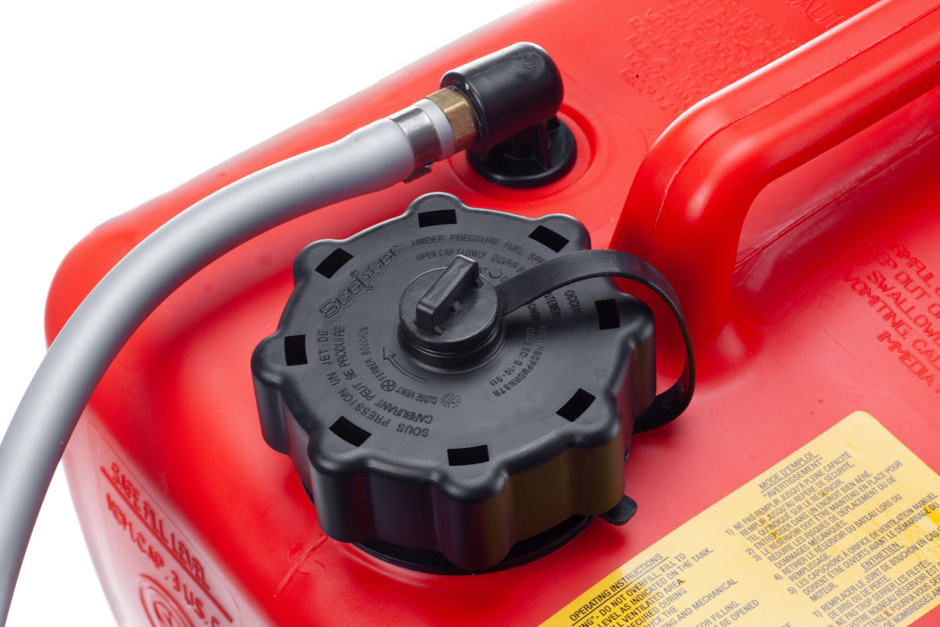 Quicksilver 8M0045692 Portable Marine Boat Fuel Tank with Fuel Demand Valve, 3.2 Gallon Capacity