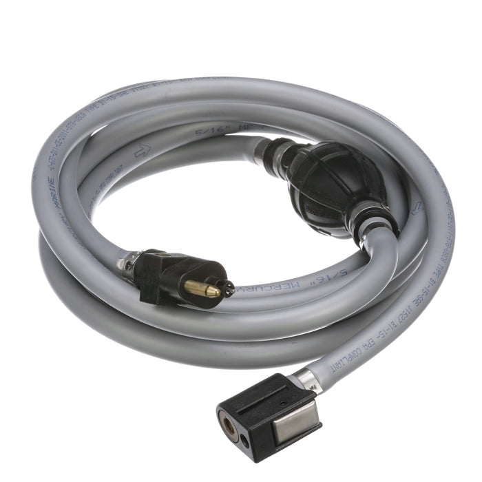 Quicksilver 8M0061089 Fuel Line Assembly, 12 Ft. Long with Primer Bulb & Connections