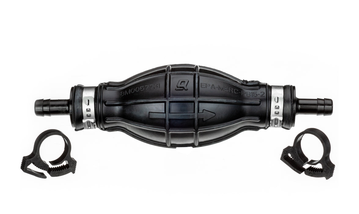 Quicksilver 8M0061875 Primer Bulb with 2 Hose Clamps for 5/16 In. (8mm) Fuel Lines