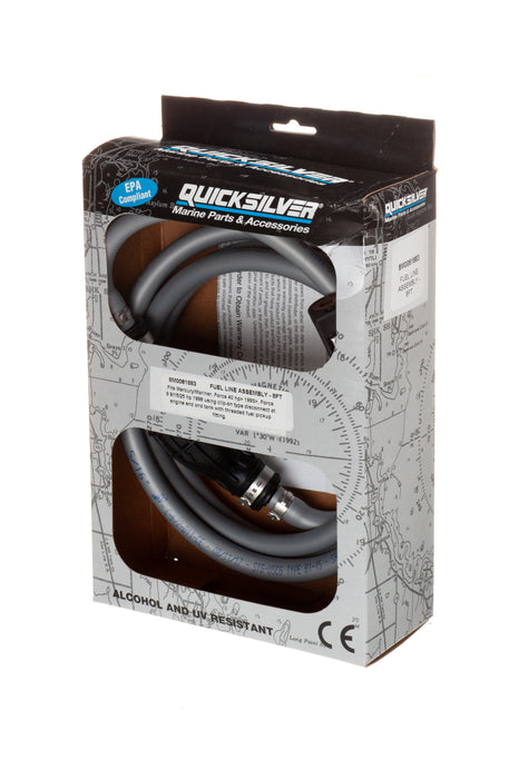 Quicksilver 8M0061883 Fuel Line Assembly, 8 Ft. Long with Primer Bulb