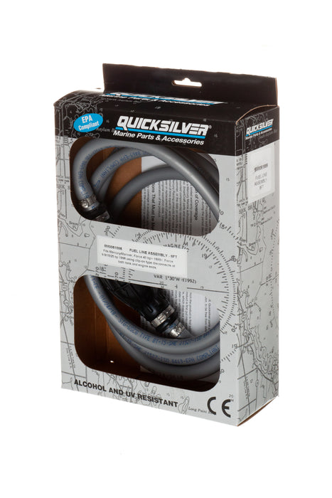 Quicksilver 8M0061886 Fuel Line Assembly, 8 Ft. Long with Primer Bulb