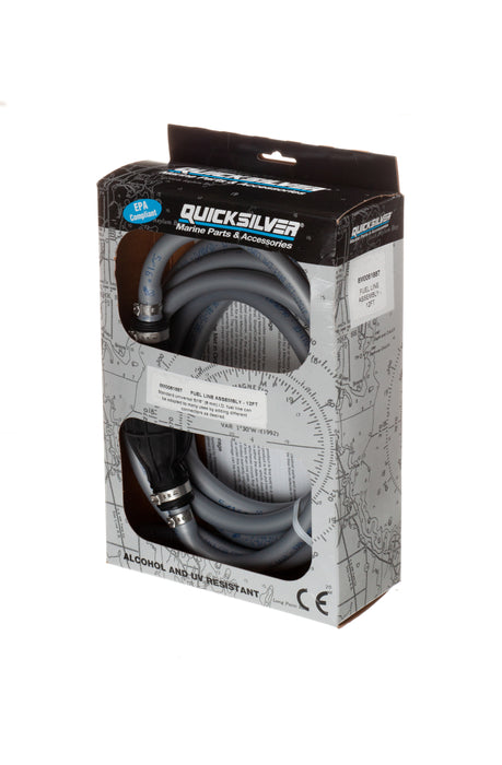 Quicksilver 8M0061887 Fuel Line Assembly, 12 Ft. Long with Primer Bulb