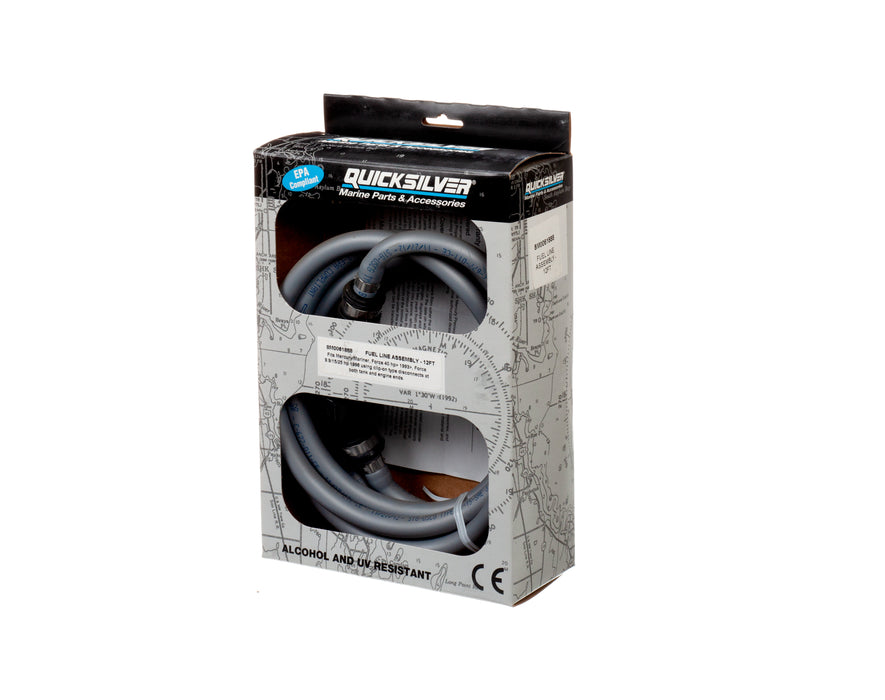 Quicksilver 8M0061888 Fuel Line Assembly, 12 Ft. Long with Primer Bulb