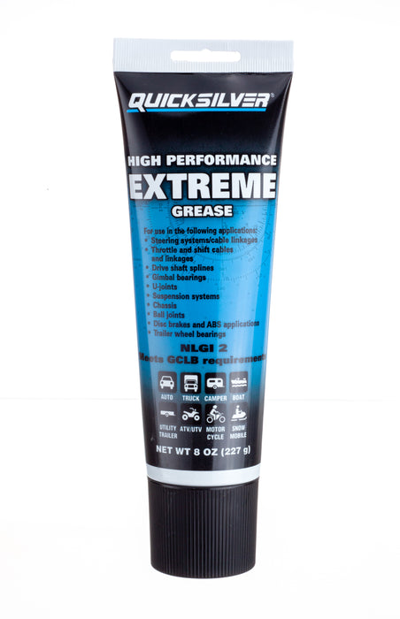 Quicksilver 8M0071838 High Performance Multi-Purpose Extreme NLGI 2 Marine Grease, 8 oz Tube