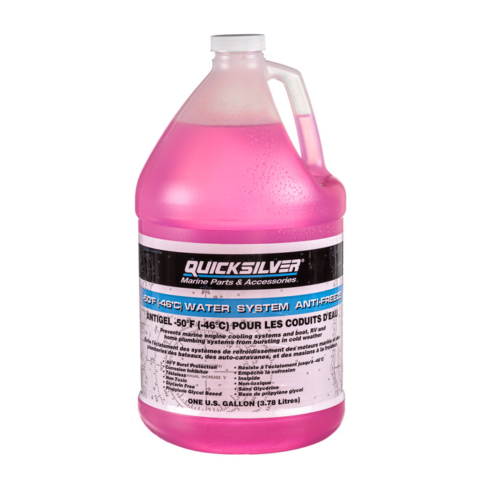 Quicksilver 8M0073196 Water System Anti-Freeze, Burst Protection -50 Degrees F, 1 Gallon