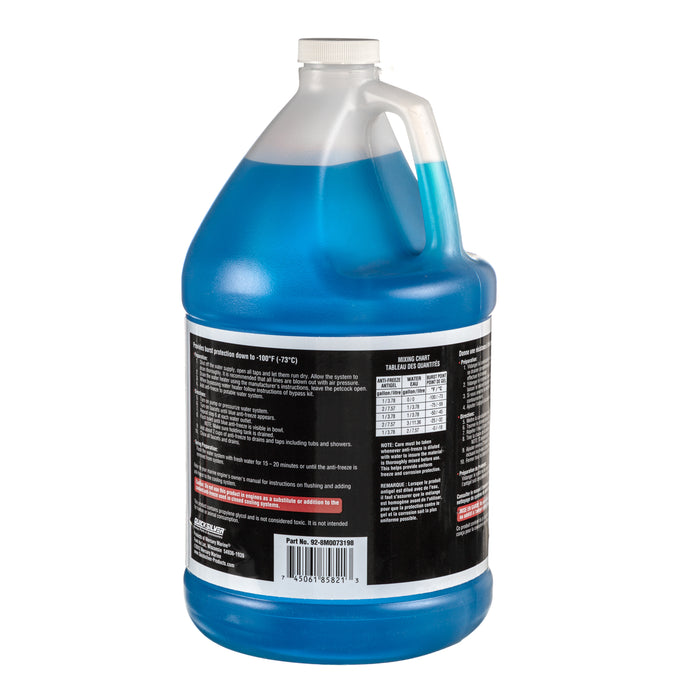 Quicksilver 8M0073198 Water System Anti-Freeze, Burst Protection -100 Degrees F, 1 Gallon