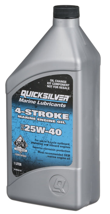 Quicksilver 25W-40 Oil Change Kit for 4-Stroke 40hp, 50hp and 60hp Mercury Outboards