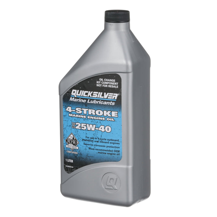 Quicksilver 25W-40 Oil Change Kit for 4-Stroke 75hp, 90hp and 115hp Mercury 1.7L Outboards