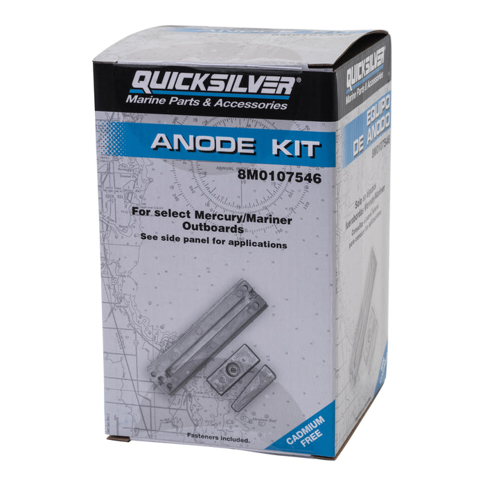 Quicksilver 8M0107546 Aluminum Anode Kit for Select Mercury 40-115hp Outboards