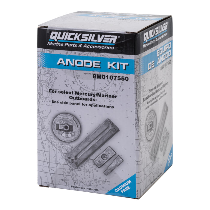 Quicksilver 8M0107550 Aluminum Anode Kit for Mercury Verado and OptiMax Outboards