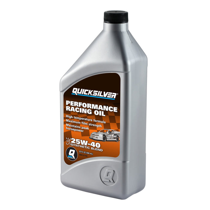 Quicksilver 25W-40 Synthetic Performance Racing Oil, 1 Quart