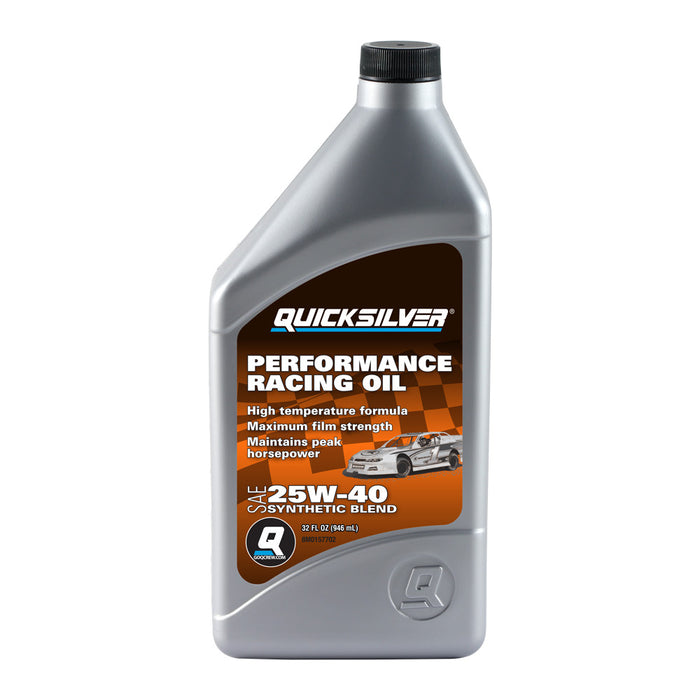 Quicksilver 25W-40 Synthetic Performance Racing Oil, 1 Quart