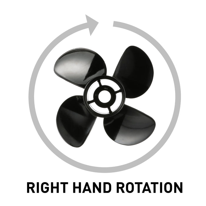 Quicksilver Nemesis 4-Blade Aluminum Propeller, 13.8" Diameter x 13" Pitch, Right Hand Rotation