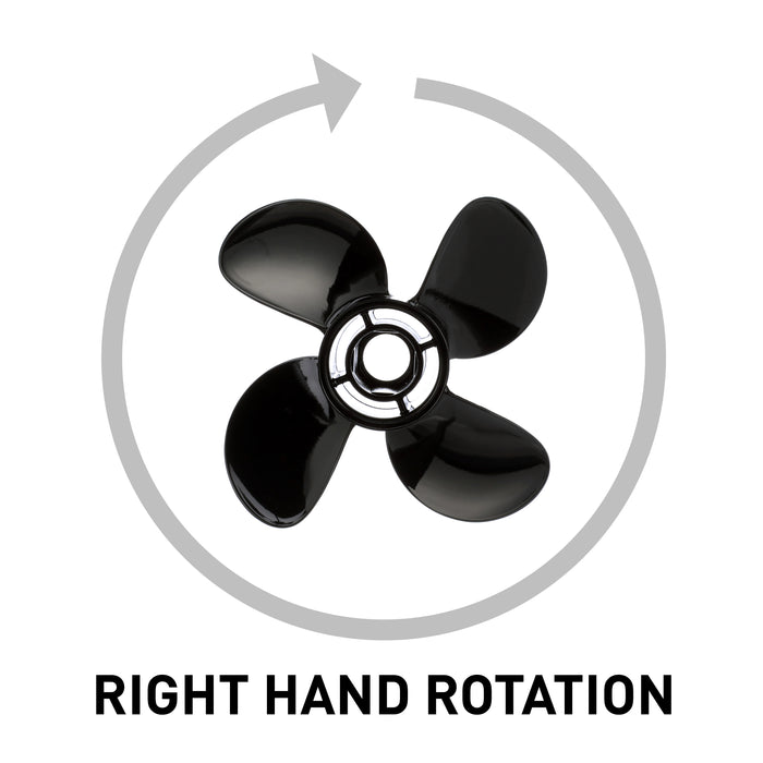 Quicksilver Nemesis 4-Blade Aluminum Propeller, 10.1" Diameter x 14" Pitch, Right Hand Rotation