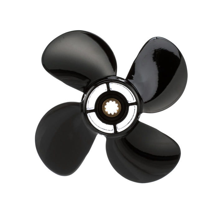 Quicksilver Nemesis 4-Blade Aluminum Propeller, 9.3" Diameter x 11" Pitch, Right Hand Rotation